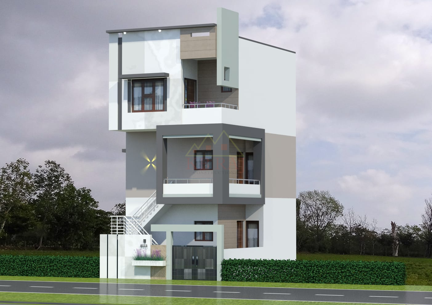 Three Story Modern Exterior Design